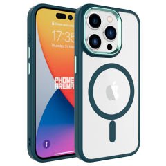 iPhone 15 Pro Kılıf Wireless Şarj Özellikli Krom Magsafe Silikon Kapak Kılıf