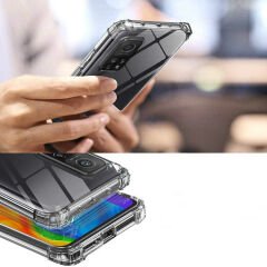 Xiaomi Mi 10T Pro 5G Kılıf Nitro Anti Shock Darbe Emici Köşe Korumalı Şeffaf Silikon Kapak