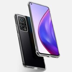 Xiaomi Mi 10T Pro 5G Kılıf Nitro Anti Shock Darbe Emici Köşe Korumalı Şeffaf Silikon Kapak