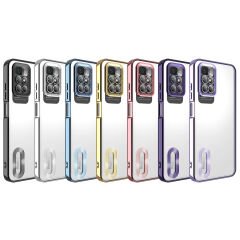 Xiaomi Redmi 10 Kılıf Kamera Korumalı Logo Gösteren Omega Kapak