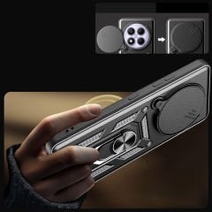 Xiaomi Redmi Note 14 Pro 4G Kılıf Magnetik Standlı Kamera Korumalı Sürgülü Vega Kapak