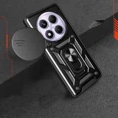 Xiaomi Redmi Note 14 Pro 4G Kılıf Magnetik Standlı Kamera Korumalı Sürgülü Vega Kapak