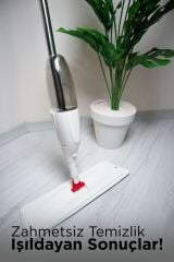 Profesyonel 360 Derece Dönen Su Hazneli Püskürtmeli Sprey Extra 3 Mop Paspas