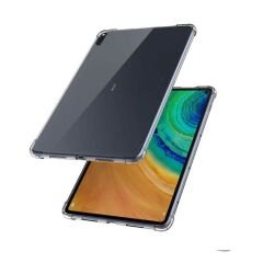 Huawei MatePad 10.4 Kılıf Nitro Anti Shock Darbe Emici Köşe Korumalı Şeffaf Silikon Kapak