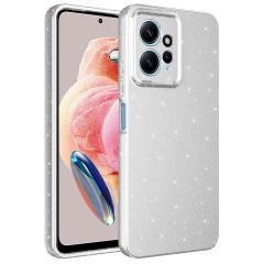 Xiaomi Redmi Note 12 4G Kılıf Kamera Korumalı Simli Lüks Koton Kapak kılıf