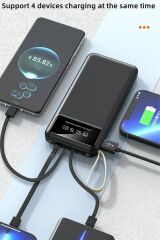Digital Göstergeli 4 Çıkışlı Fenerli Standli 20.000 Mah Powerbank