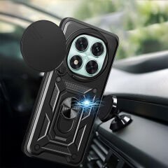 Xiaomi Poco X7 Kılıf Magnetik Standlı Kamera Korumalı Sürgülü Vega Kapak