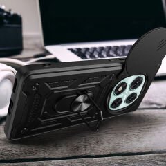 Xiaomi Poco X7 Kılıf Magnetik Standlı Kamera Korumalı Sürgülü Vega Kapak