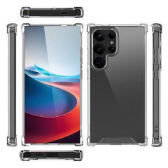 Samsung Galaxy S24 Ultra Kılıf Nitro Anti Shock Darbe Emici Köşe Korumalı Şeffaf Silikon Kapak
