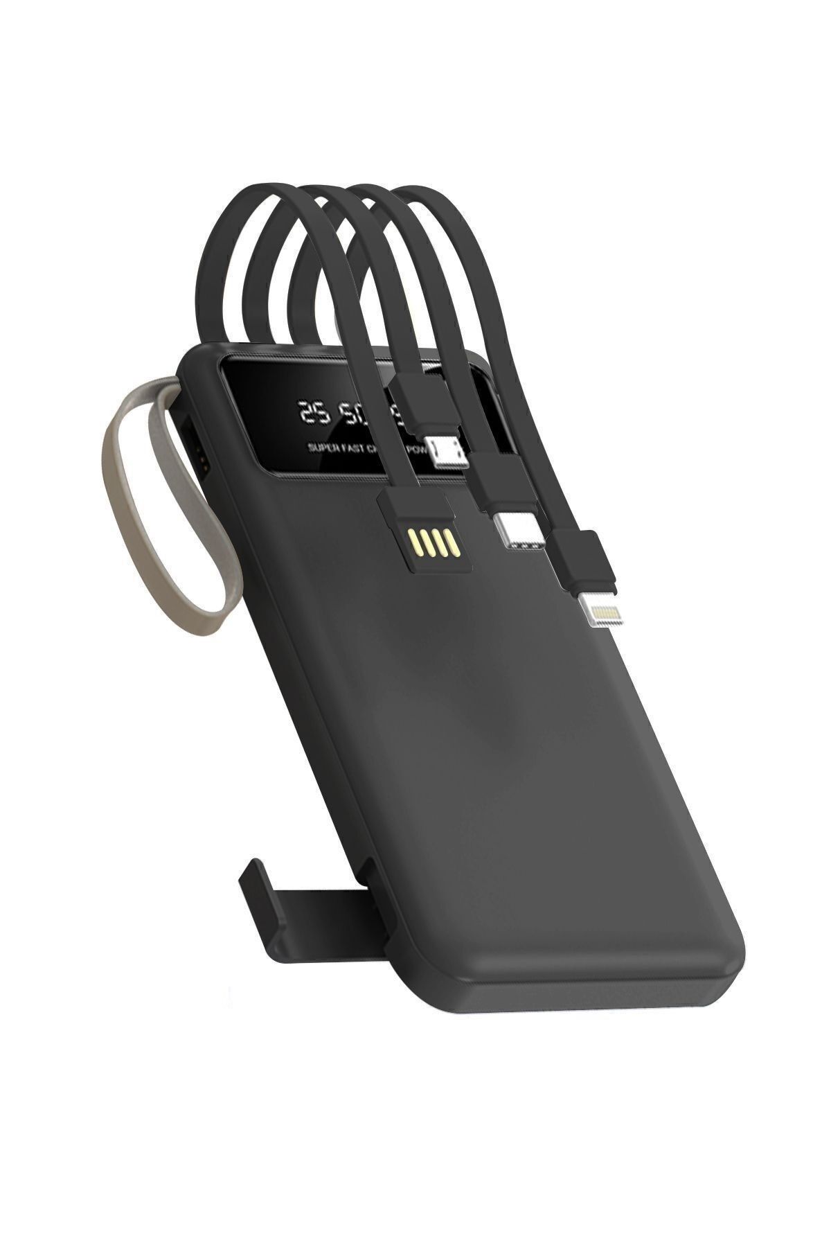 4 Çıkışlı Digital Göstergeli Fenerli 10.000 Mah Powerbank