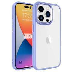 iPhone 15 Pro Kılıf Renkli Silikon Kenarlı Krom Kapak Kılıf
