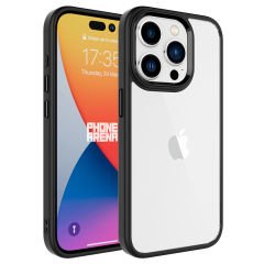 iPhone 15 Pro Kılıf Renkli Silikon Kenarlı Krom Kapak Kılıf