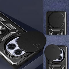 Xiaomi Redmi Note 14 Pro Plus Kılıf Magnetik Standlı Kamera Korumalı Sürgülü Vega Kapak