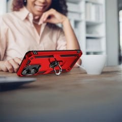 Xiaomi Redmi 13C Kılıf Vega Tank Sert Yüzüklü Standlı Zırh Koruma Kapak