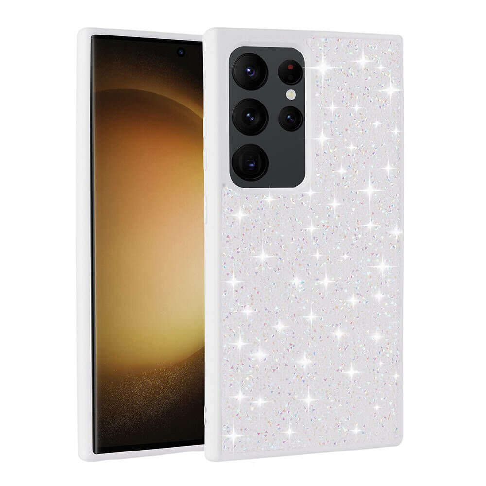 Samsung Galaxy S24 Ultra Kılıf Parlak Taşlı Tasarım Pırlanta Kapak