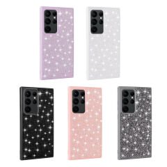 Samsung Galaxy S24 Ultra Kılıf Parlak Taşlı Tasarım Pırlanta Kapak