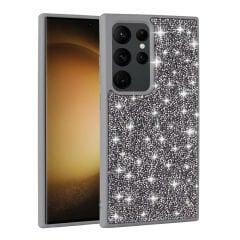 Samsung Galaxy S24 Ultra Kılıf Parlak Taşlı Tasarım Pırlanta Kapak
