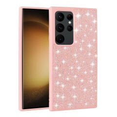 Samsung Galaxy S24 Ultra Kılıf Parlak Taşlı Tasarım Pırlanta Kapak