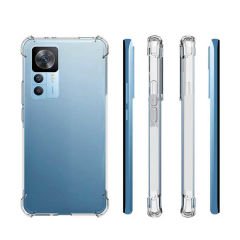 Xiaomi Mi 12T Pro Kılıf Nitro Anti Shock Darbe Emici Köşe Korumalı Şeffaf Silikon Kapak
