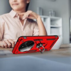 Xiaomi Redmi 14C Kılıf Vega Tank Sert Yüzüklü Standlı Zırh Koruma Kapak