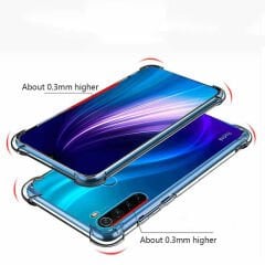 Xiaomi Redmi Note 8 Kılıf Nitro Anti Shock Darbe Emici Köşe Korumalı Şeffaf Silikon Kapak