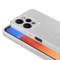 Xiaomi Redmi 12 Kılıf Kamera Korumalı Simli Lüks Koton Kapak