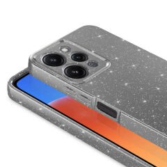 Xiaomi Redmi 12 Kılıf Kamera Korumalı Simli Lüks Koton Kapak