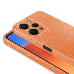 Xiaomi Redmi 12 Kılıf Kamera Korumalı Simli Lüks Koton Kapak