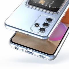 Samsung Galaxy A34 Kartlıklı Şeffaf Setra Clear Silikon Kapak Kılıf