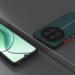 Realme 12 Plus Mat Kamera Korumalı Renkli Tuşlu Sert Silikon Hux Kapak