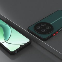 Realme 12 Mat Kamera Korumalı Renkli Tuşlu Sert Silikon Hux Kapak