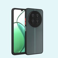 Realme 12 Mat Kamera Korumalı Renkli Tuşlu Sert Silikon Hux Kapak