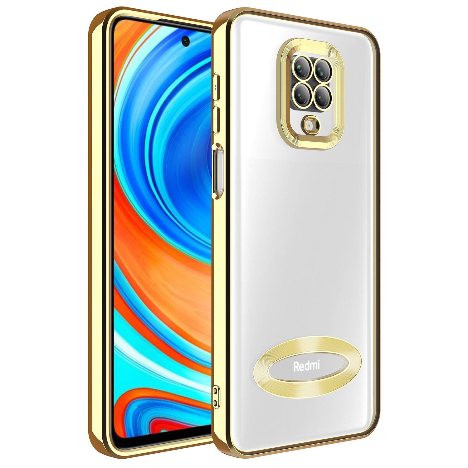 Xiaomi Redmi Note 9S Kılıf Kamera Korumalı Logo Gösteren  Omega Kapak