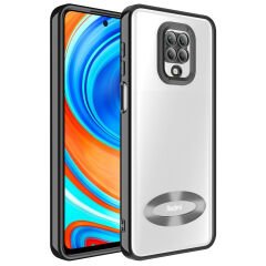 Xiaomi Redmi Note 9S Kılıf Kamera Korumalı Logo Gösteren  Omega Kapak