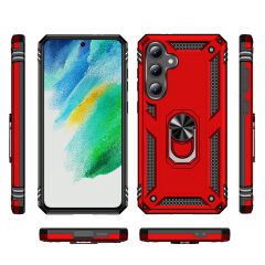 Samsung Galaxy S24 FE Kılıf Vega Tank Sert Yüzüklü Standlı Zırh Koruma Kapak
