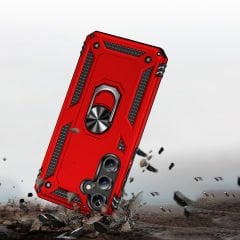 Samsung Galaxy S24 FE Kılıf Vega Tank Sert Yüzüklü Standlı Zırh Koruma Kapak