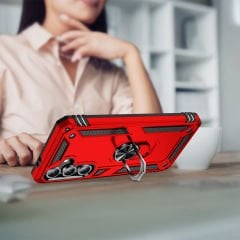 Samsung Galaxy S24 FE Kılıf Vega Tank Sert Yüzüklü Standlı Zırh Koruma Kapak