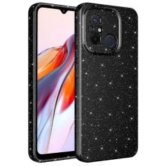 Xiaomi Redmi 12C Kılıf Kamera Korumalı Simli Lüks Koton Kapak