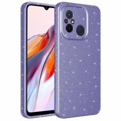 Xiaomi Redmi 12C Kılıf Kamera Korumalı Simli Lüks Koton Kapak