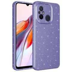 Xiaomi Redmi 12C Kılıf Kamera Korumalı Simli Lüks Koton Kapak