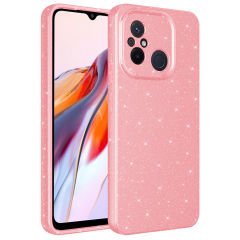 Xiaomi Redmi 12C Kılıf Kamera Korumalı Simli Lüks Koton Kapak