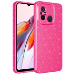 Xiaomi Redmi 12C Kılıf Kamera Korumalı Simli Lüks Koton Kapak