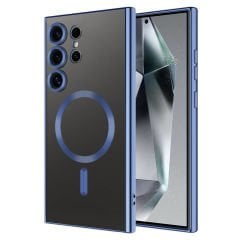 Samsung Galaxy S24 Ultra Kılıf Kamera Korumalı Kablosuz Wireless Şarj Özellikli Demre Kapak