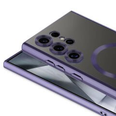 Samsung Galaxy S24 Ultra Kılıf Kamera Korumalı Kablosuz Wireless Şarj Özellikli Demre Kapak