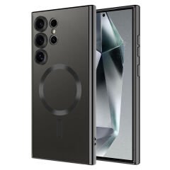 Samsung Galaxy S24 Ultra Kılıf Kamera Korumalı Kablosuz Wireless Şarj Özellikli Demre Kapak