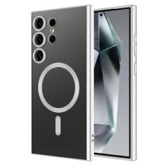 Samsung Galaxy S24 Ultra Kılıf Kamera Korumalı Kablosuz Wireless Şarj Özellikli Demre Kapak