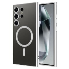 Samsung Galaxy S24 Ultra Kılıf Kamera Korumalı Kablosuz Wireless Şarj Özellikli Demre Kapak