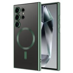 Samsung Galaxy S24 Ultra Kılıf Kamera Korumalı Kablosuz Wireless Şarj Özellikli Demre Kapak