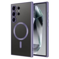 Samsung Galaxy S24 Ultra Kılıf Kamera Korumalı Kablosuz Wireless Şarj Özellikli Demre Kapak