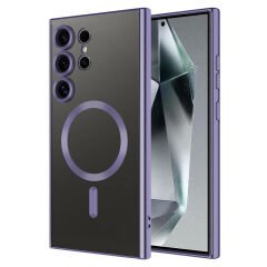 Samsung Galaxy S24 Ultra Kılıf Kamera Korumalı Kablosuz Wireless Şarj Özellikli Demre Kapak